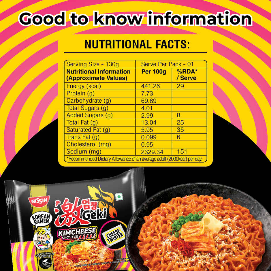 Nissin Geki Kimcheese Korean Ramen Instant Noodles