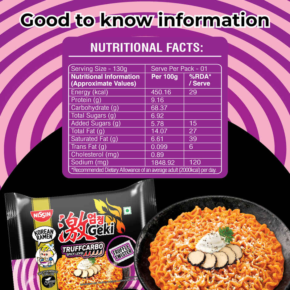Nissin Geki Truffcarbo Korean Ramen Instant Noodles