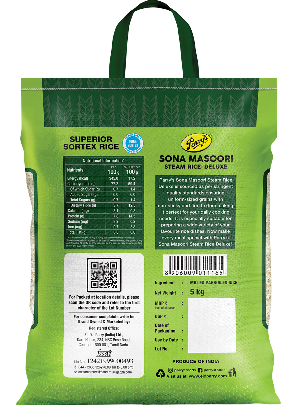 Parry's Sona Masoori Steam Rice Deluxe