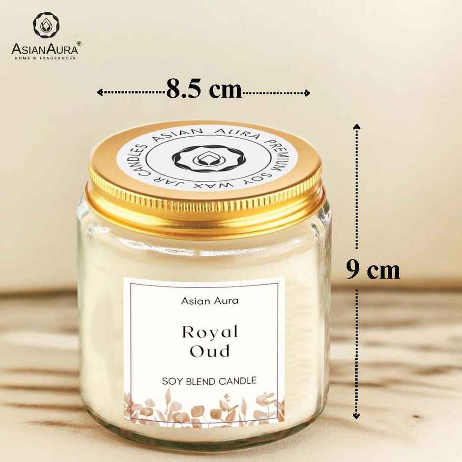Asian Aura Scented Glass Jar Candle | Royal Oud