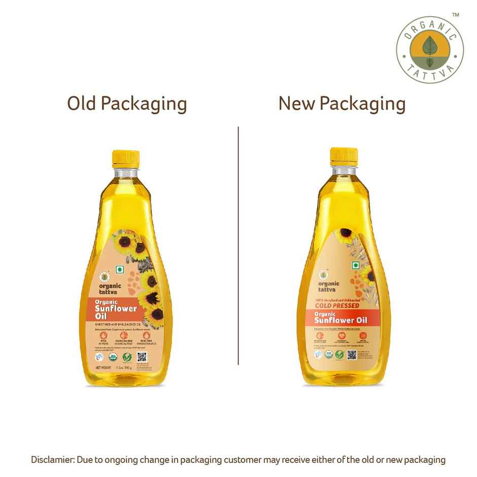 Organic Tattva Sunflower Cold Pressed Oil | Healthy Cooking Oil
