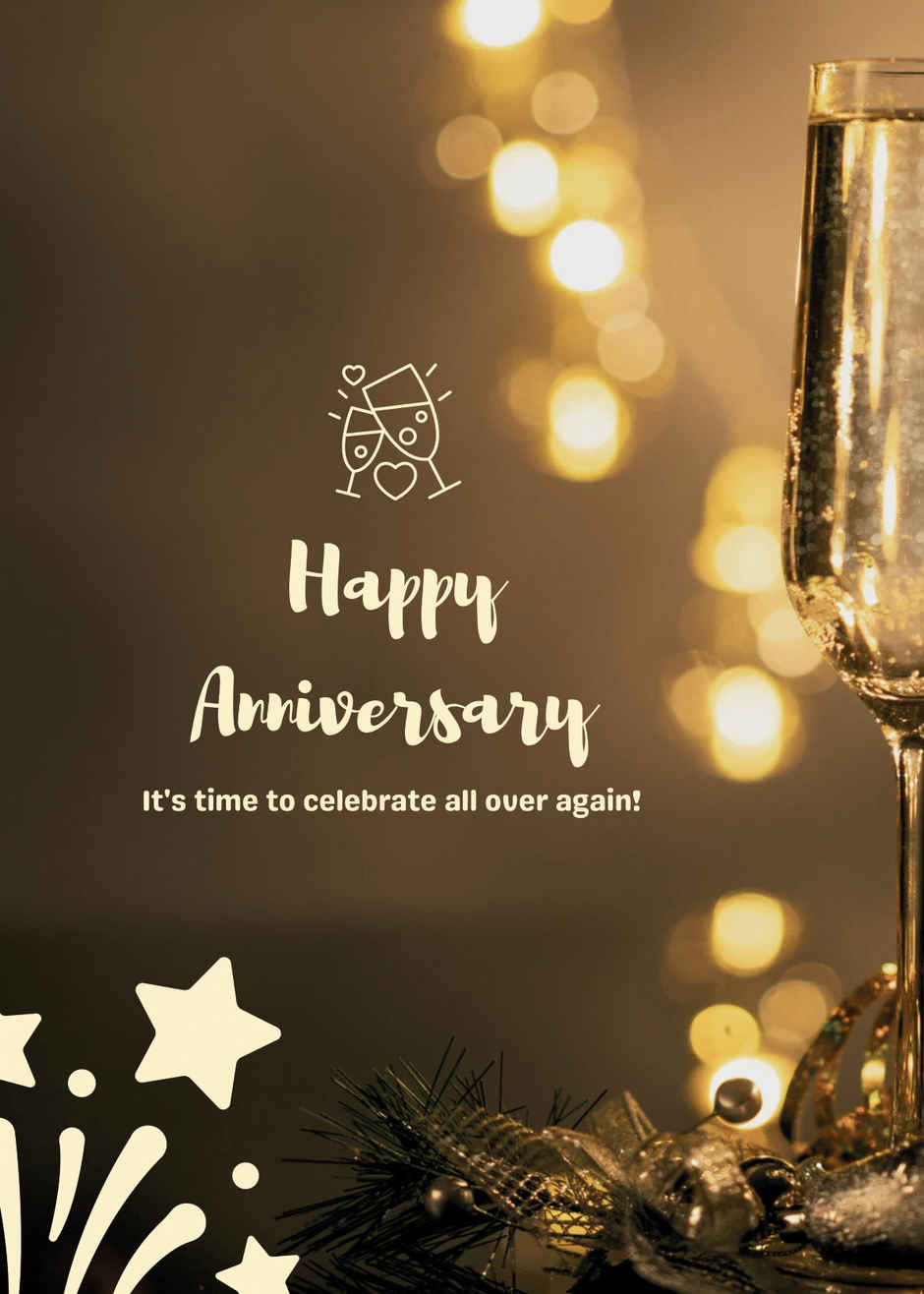 House Of Festivals Happy Anniversary Greeting Card - Design 10