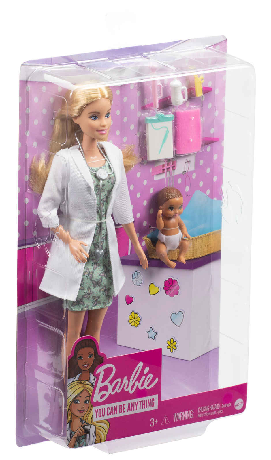 Barbie Baby Doctor Playset, Blonde Hair & Accessories