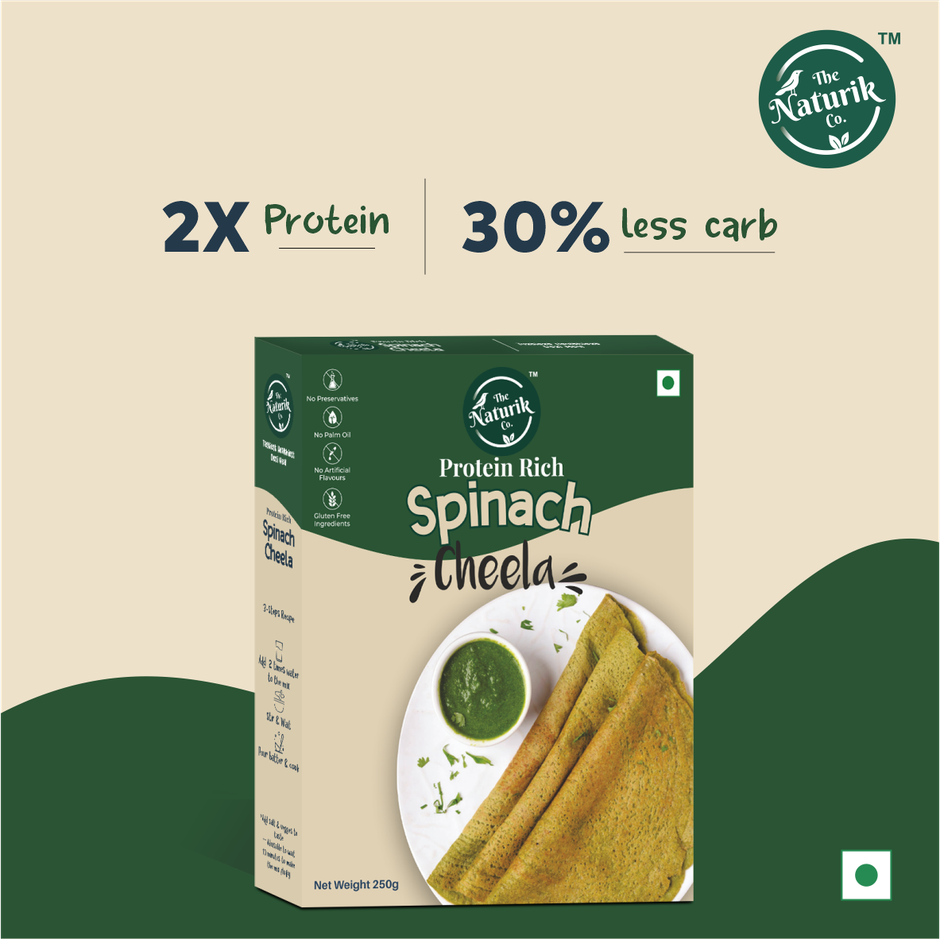 The Naturik Co Spinach Moringa Protein Cheela
