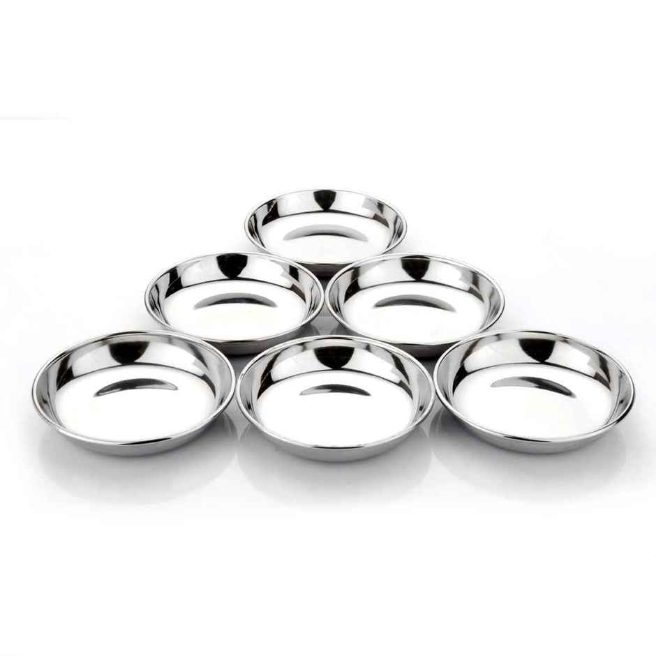 Steelera Stainless Steel Halwa / Dessert / Snack / Plates | Food Safe | 11 cm