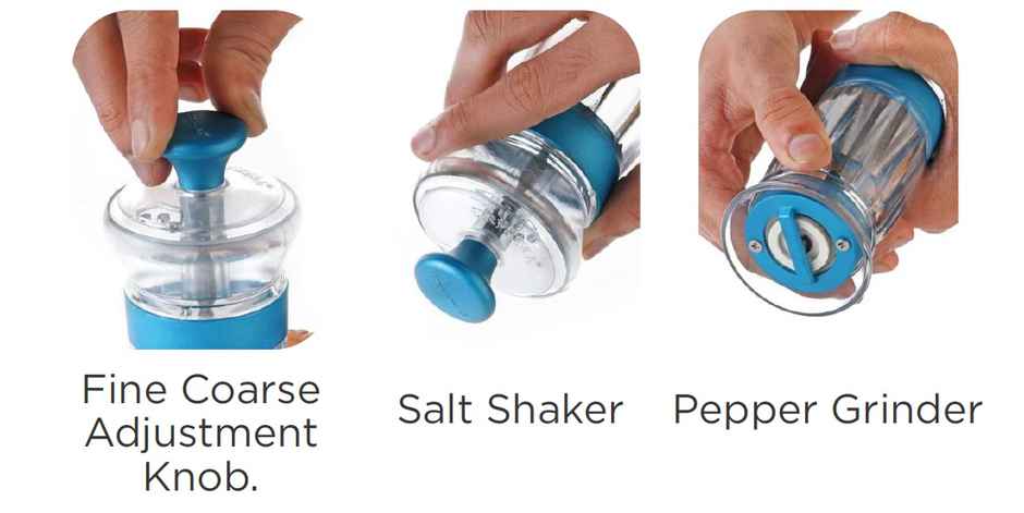 Crystal Salt Shaker & Pepper Mill , Assorted Colour