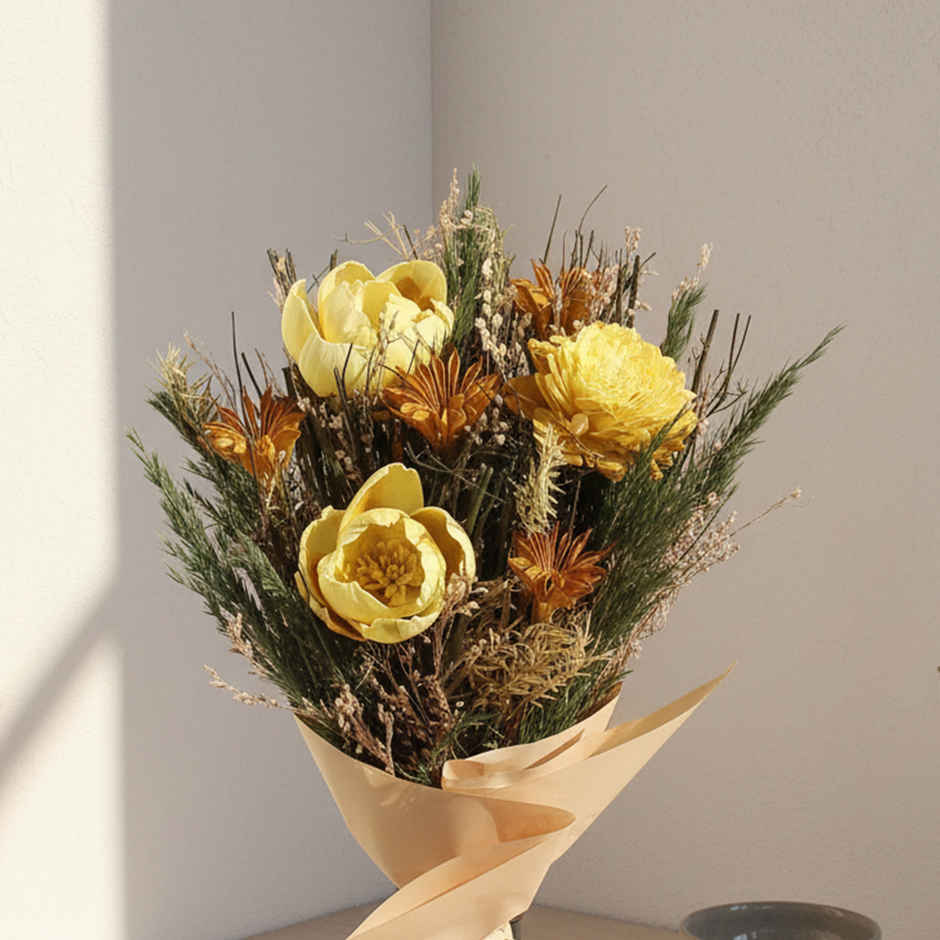Morning Glow Natural Dried Flower Bouquet | Eternal Blooms