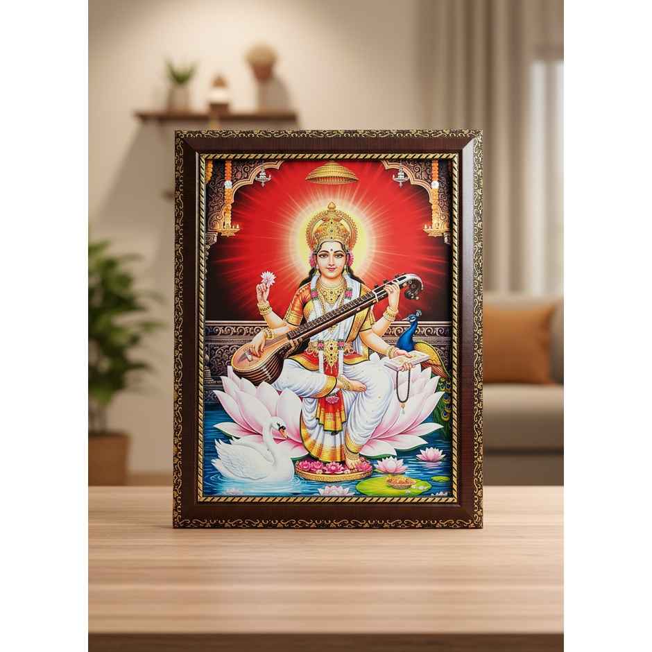 Goddess Saraswati Photo Frame | Mangal Bhawan