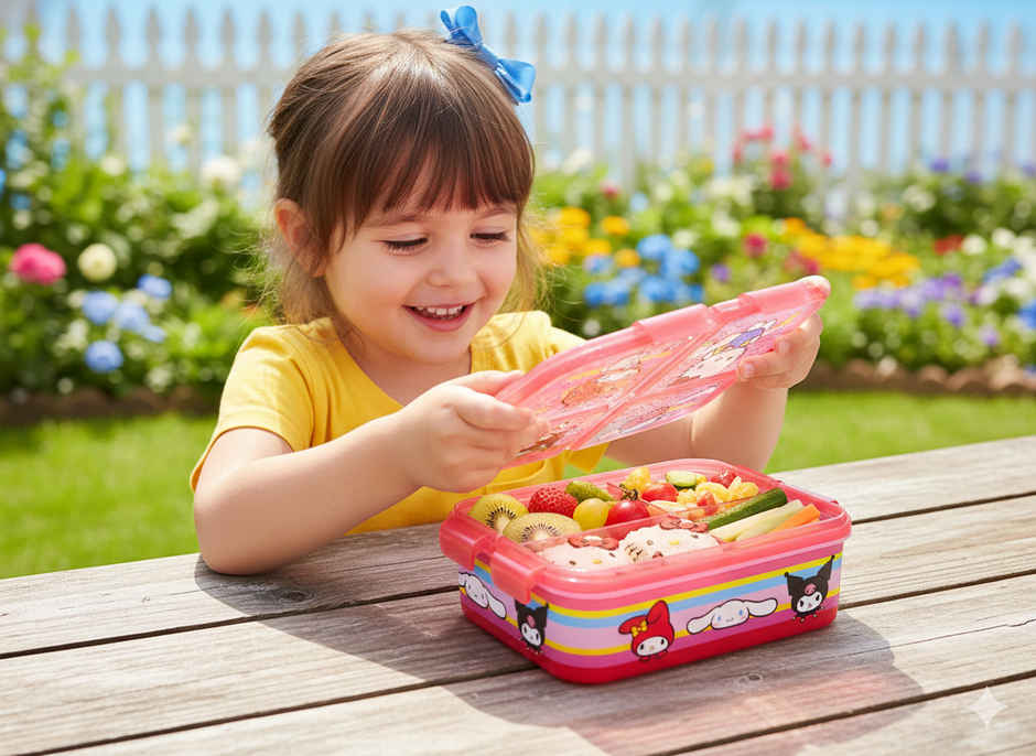 Striders Multi Compartment Rectangular Sandwich Box Hello Kitty And Friends | XL