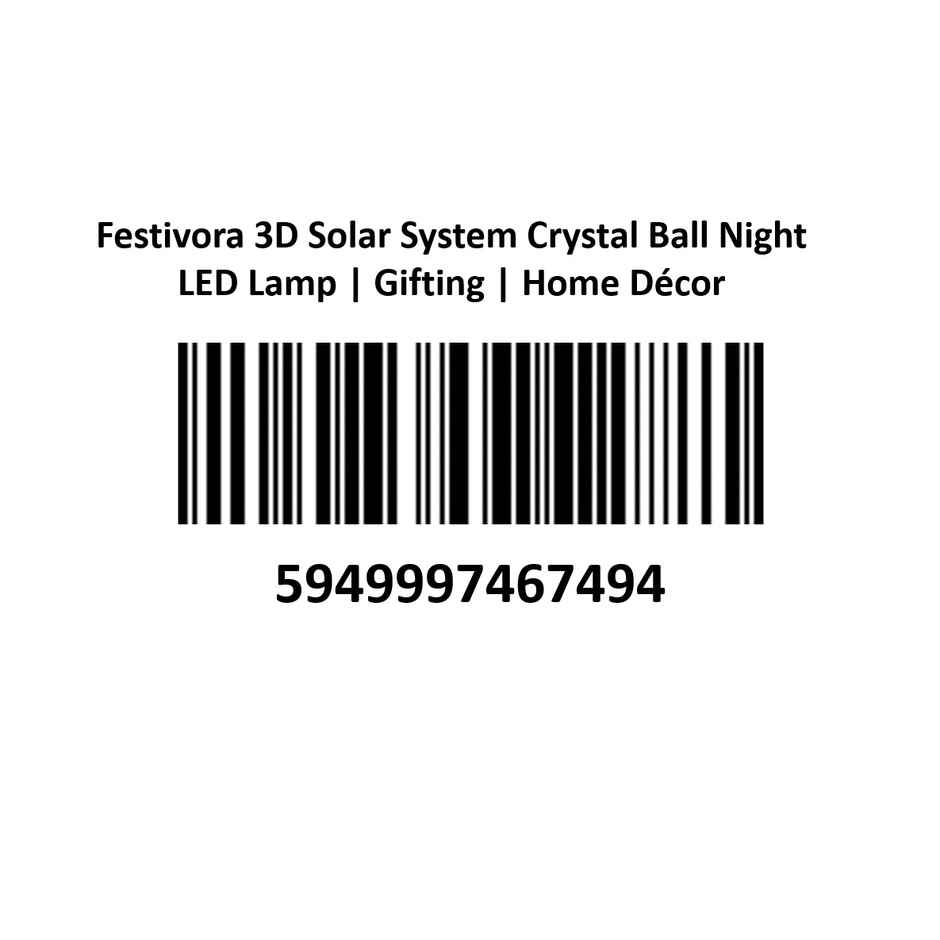 Festivora 3D Solar System Crystal Ball Night Led Lamp | Gifting | Home Decor