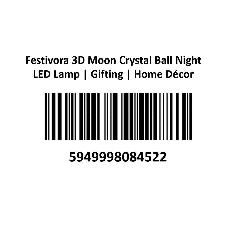 Festivora 3D Moon Crystal Ball Night Led Lamp | Gifting | Home Decor