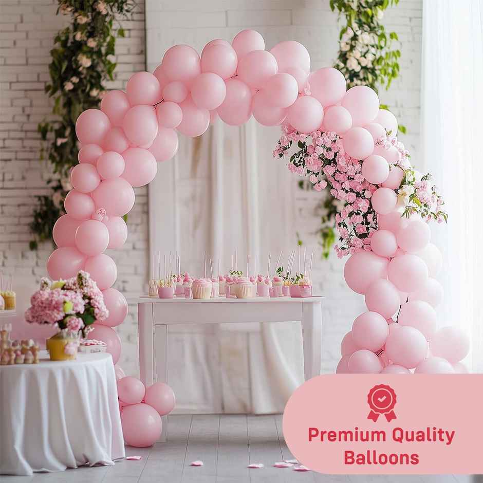 Party Propz Metallic Balloons |Light Pink