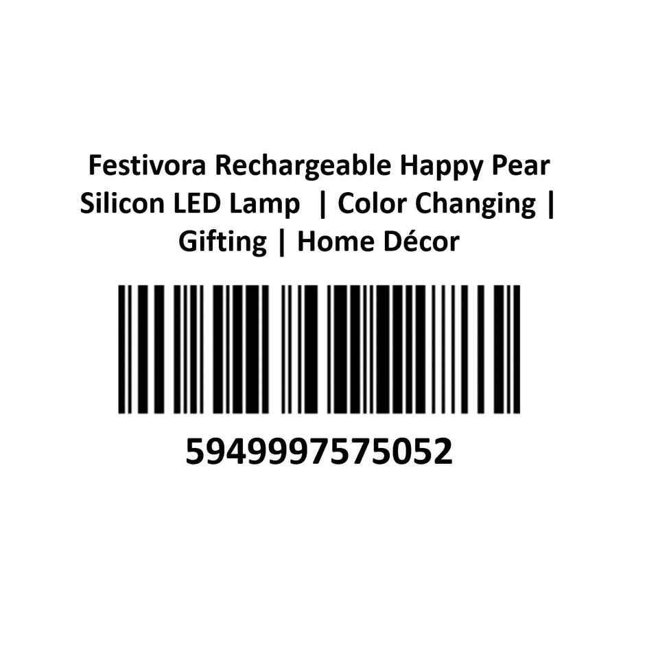 Festivora Rechargeable Happy Pear Silicon Led Lamp | Color Changing | Gifting | Home Decor