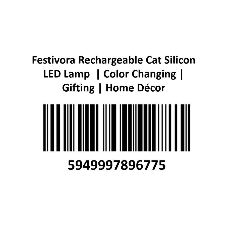 Festivora Rechargeable Cat Silicon Led Lamp | Color Changing | Gifting | Home Decor