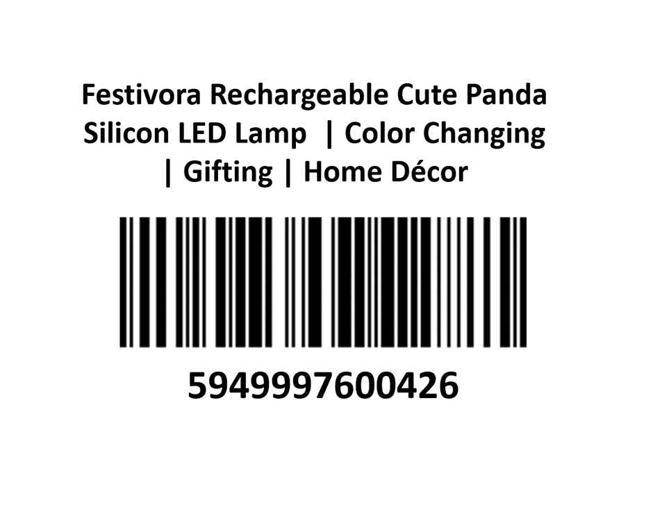 Festivora Rechargeable Cute Panda Silicon Led Lamp | Color Changing | Assorted Designs