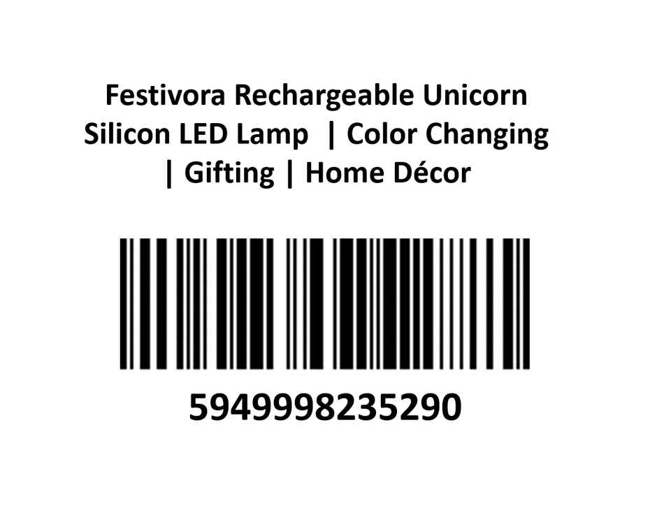 Festivora Rechargeable Unicorn Silicon Led Lamp | Color Changing | Gifting | Home Decor