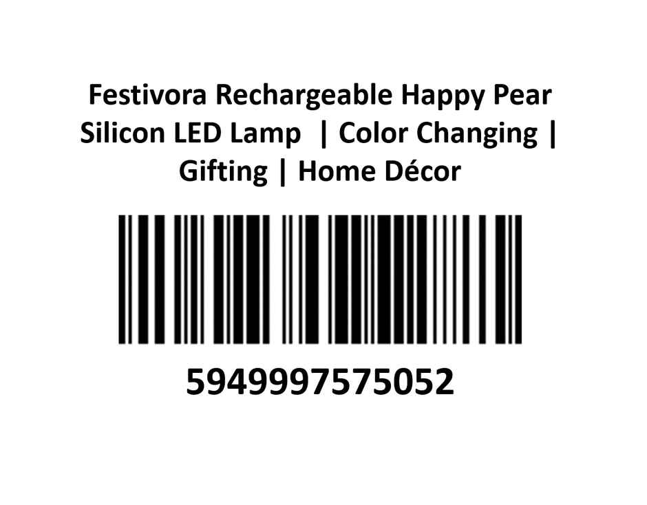 Festivora Rechargeable Happy Pear Silicon Led Lamp | Color Changing | Gifting | Home Decor