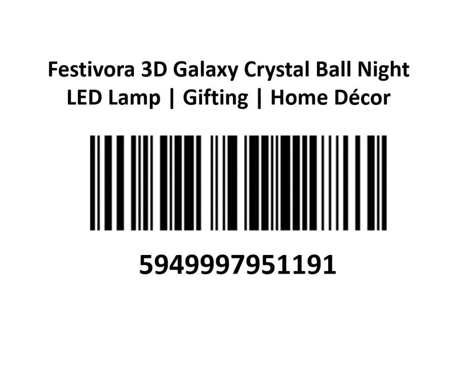Festivora 3D Galaxy Crystal Ball Night Led Lamp | Gifting | Home Decor