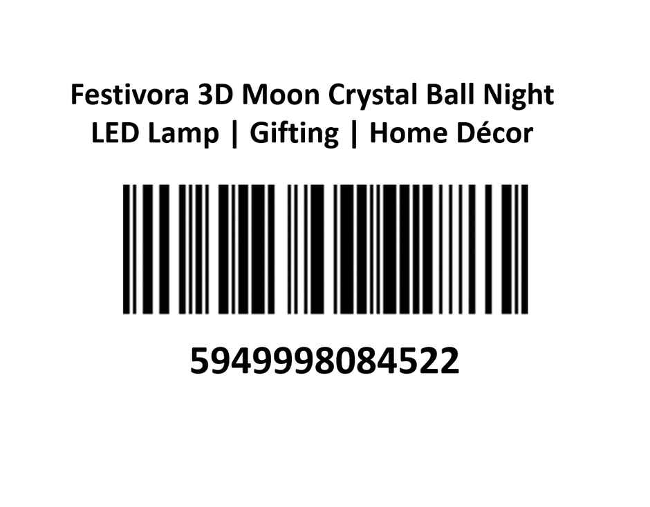 Festivora 3D Moon Crystal Ball Night Led Lamp | Gifting | Home Decor