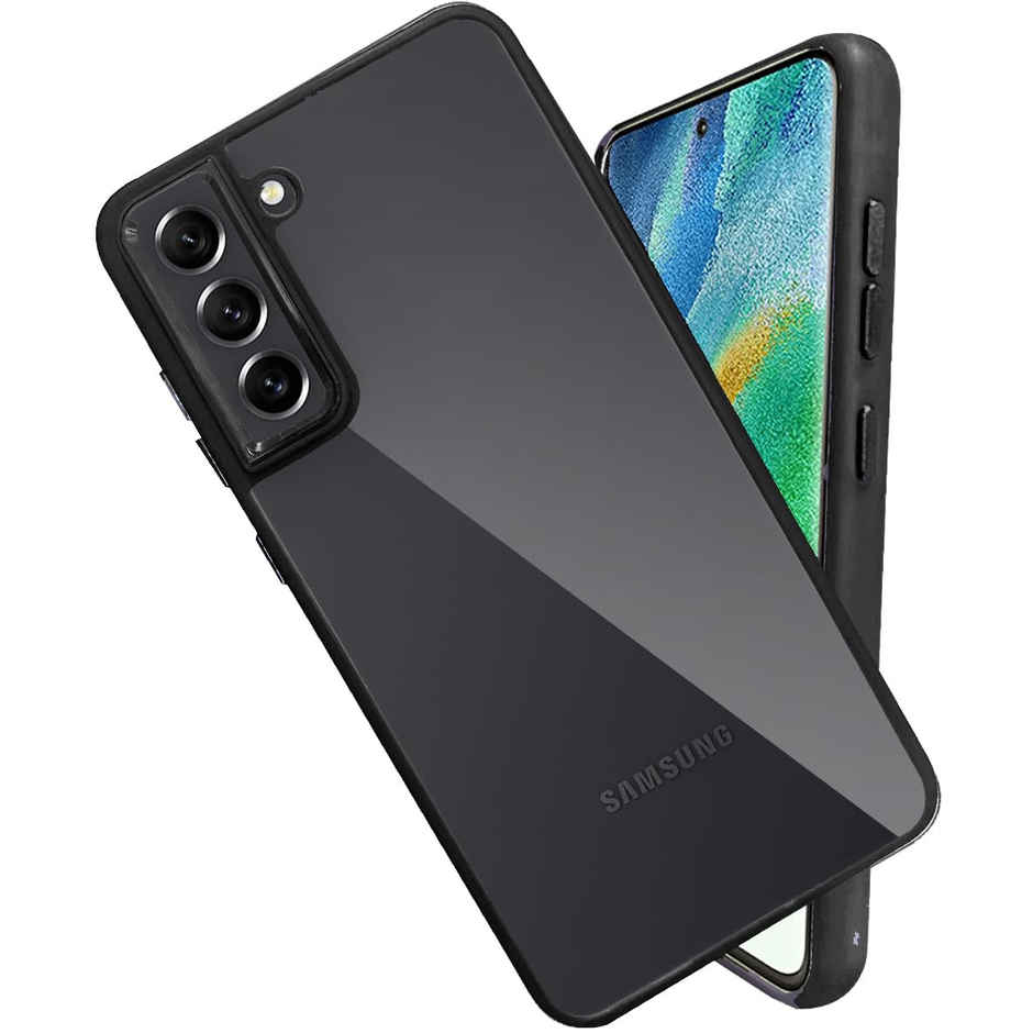 Artistque Case For Samsung Galaxy S21 Fe Back Cover |Premium Transparent Metal Camera Ring Cover