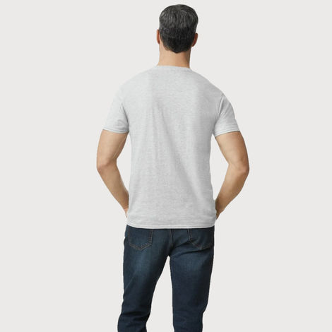 Gildan Unisex 100% Cotton Solid T-Shirt - L | Grey