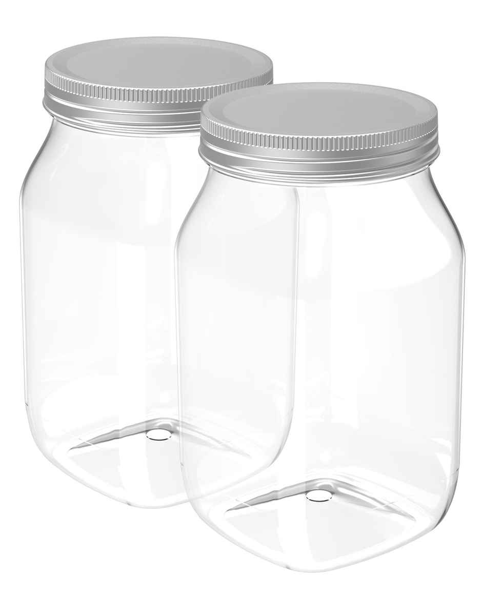 All Time Crystal Storage Jar (960 Ml X 2) (1920 Ml), Transparent