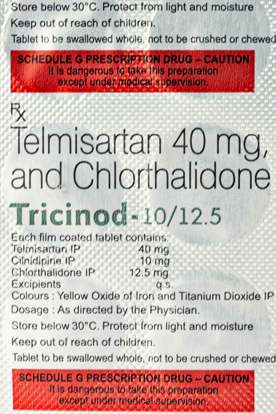 Tricinod-10/12.5 Tablet