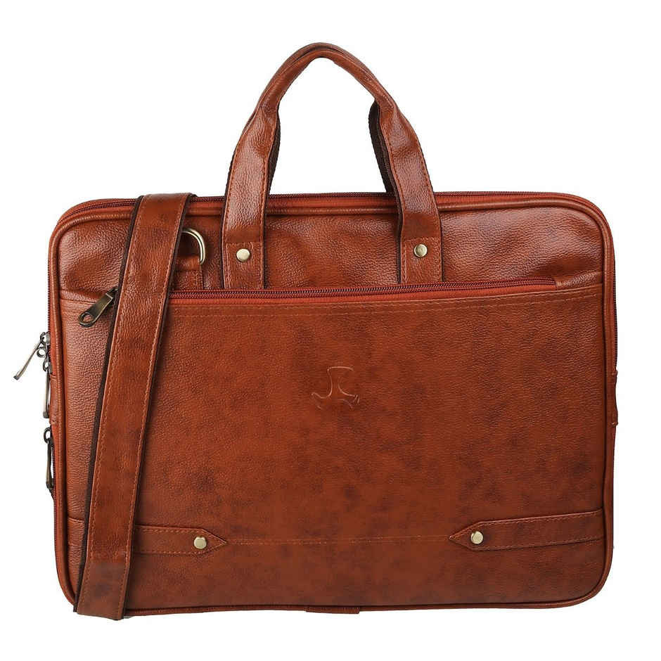 Mochi Women's Genuine Leather Laptop Bag | 37-7812-23 | Tan