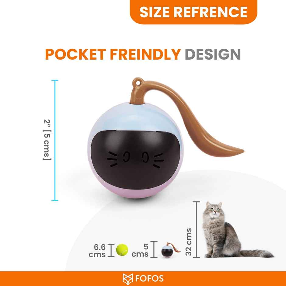 FOFOS Whirli Cat Toy | AI Activated Interactive Toys | 360 Self Rotating |For Kittens and Big Cats