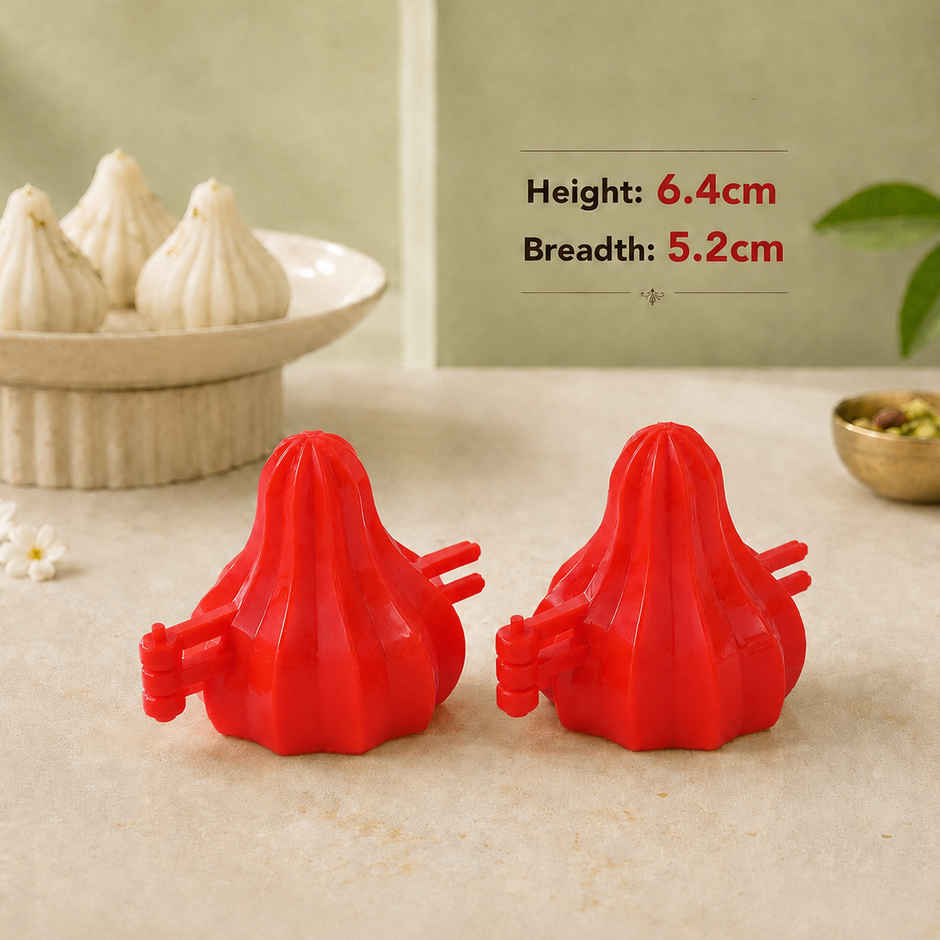 Utsah Red Modak Making Mould Big Pack of 2