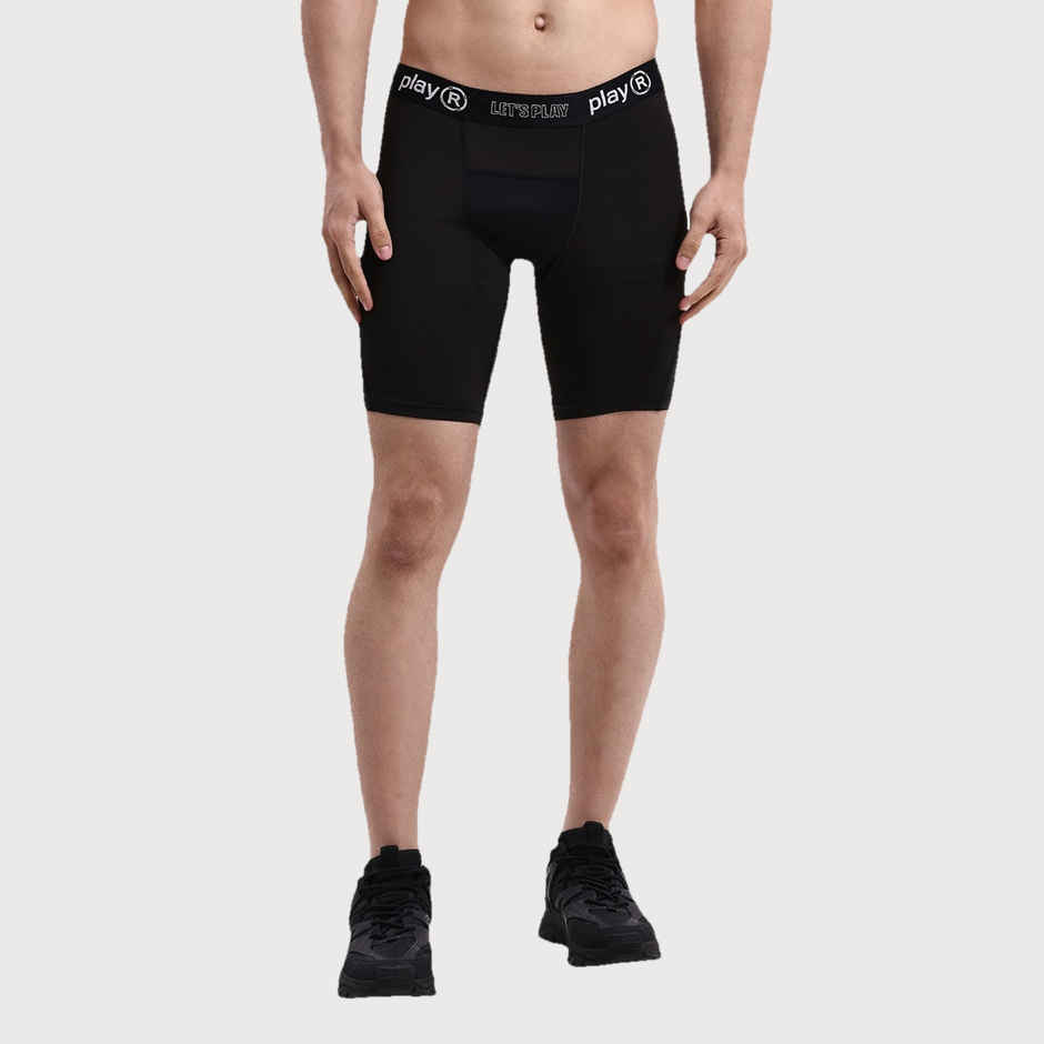 PlayR Men's Training Skin Shorts 95% Polyester 5% Spandex | Black - L