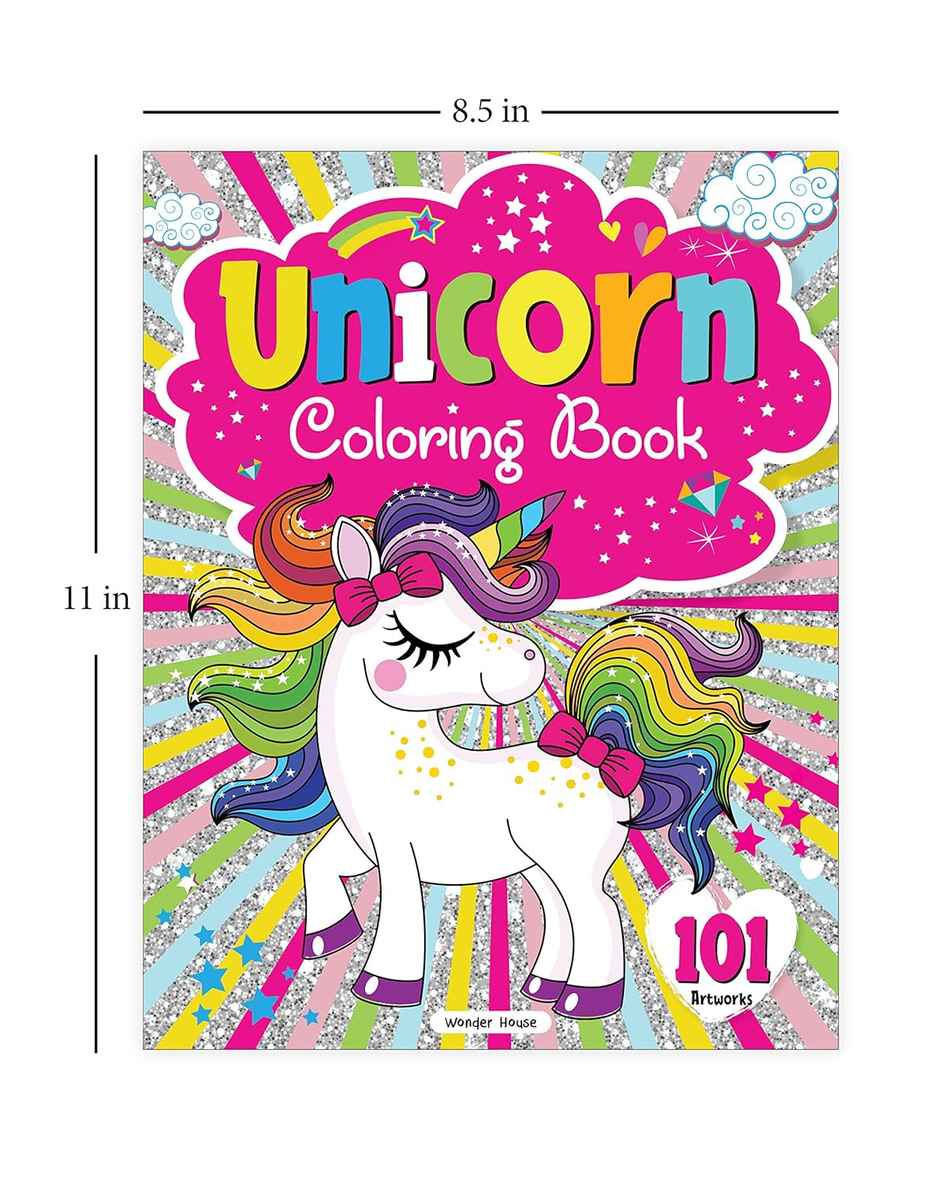 101 Unicorn Colouring Book- Fun Activity Colouring Book for Children