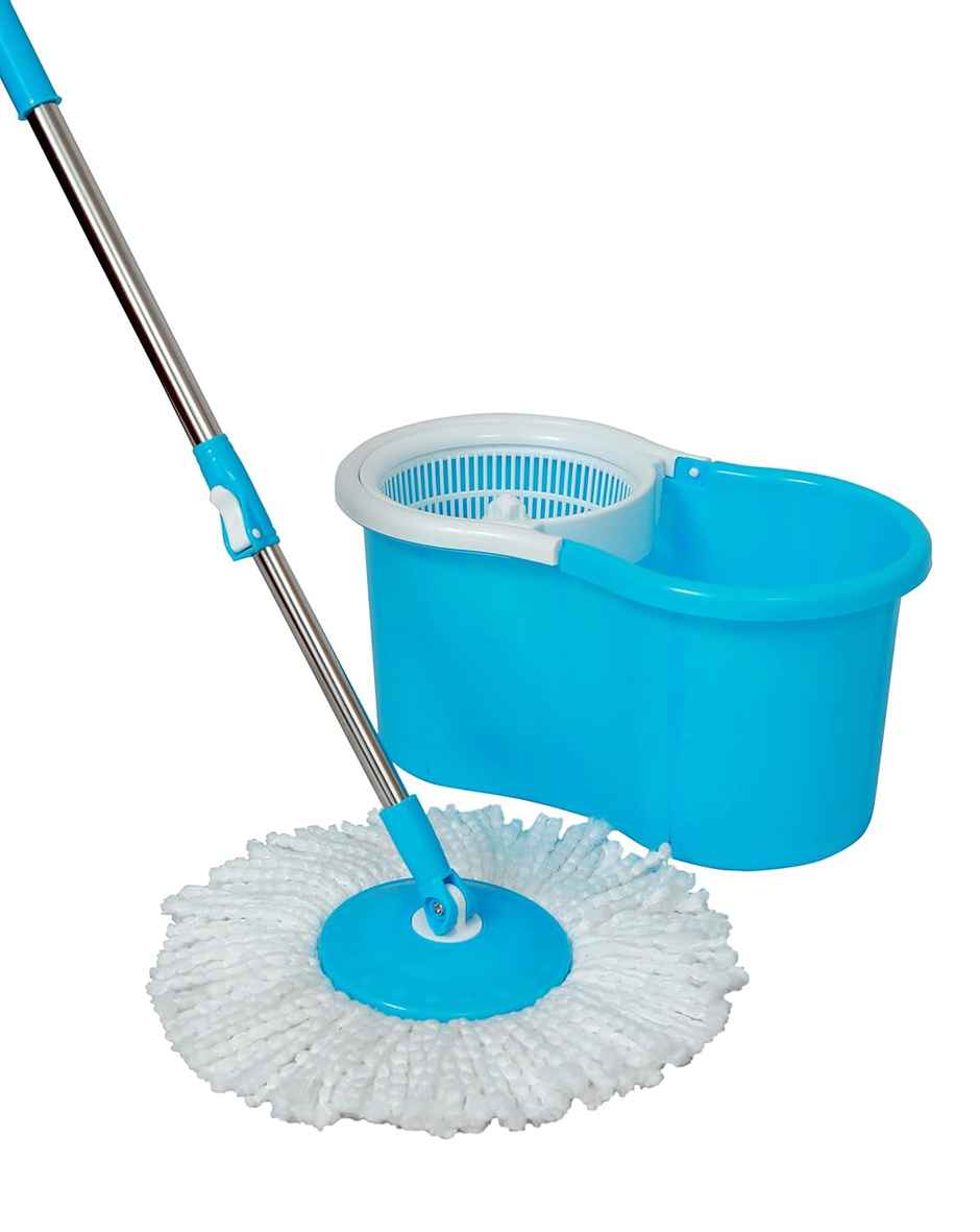 Esquire Elegant 360 Spin Mop Bucket Set With a Single Refill | Blue Color