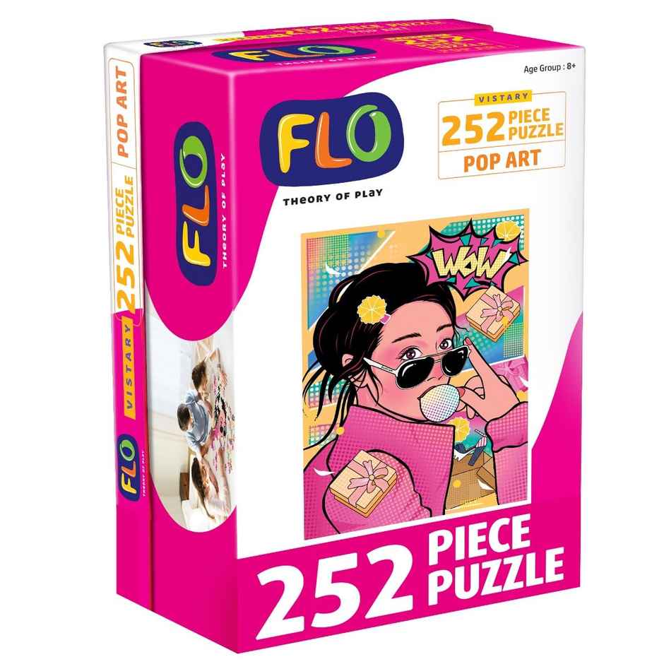 Flo Toys Pop Art 252-Piece Jigsaw Puzzle for Kids & Adults - Brain Game, Family Fun & Gift Toy