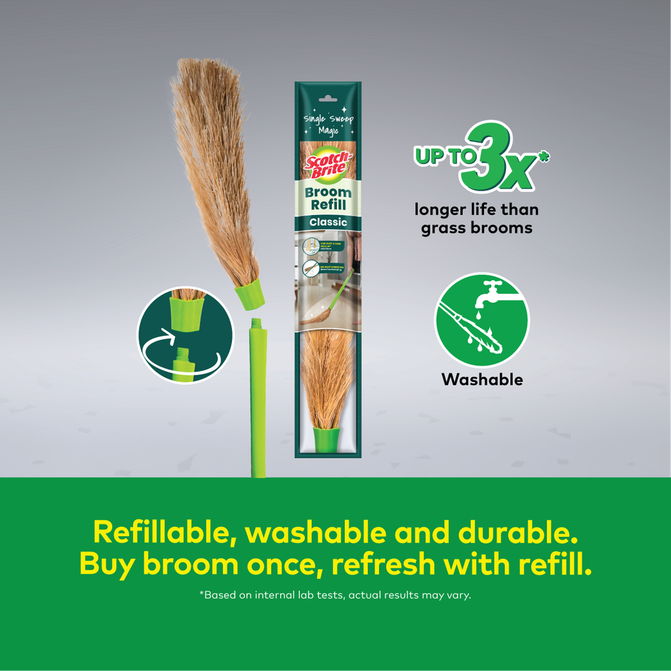 Scotch-Brite Classic No Dust Broom | Regular Size