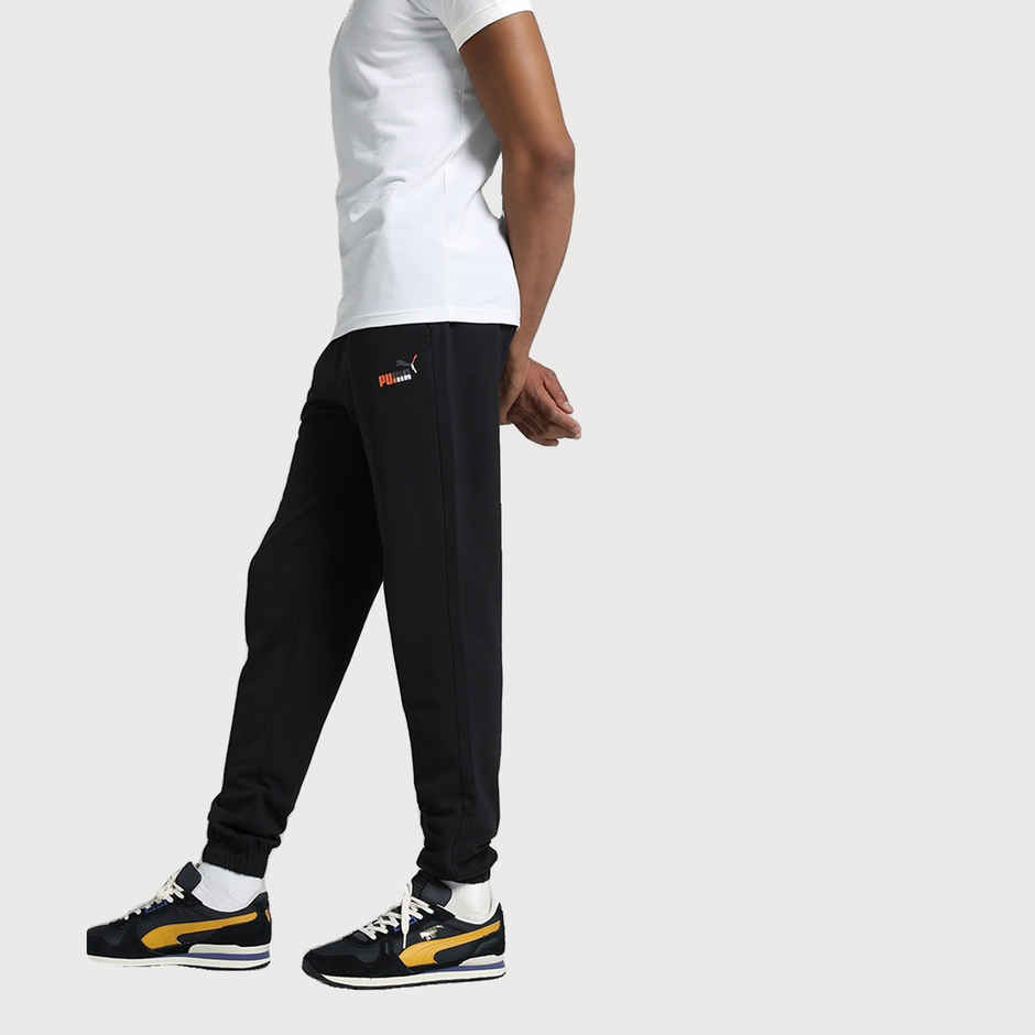 Puma Men's ESS Logo Graphic Pants | Black | L