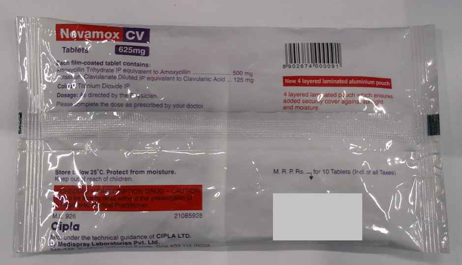 Novamox CV 625mg Tablet
