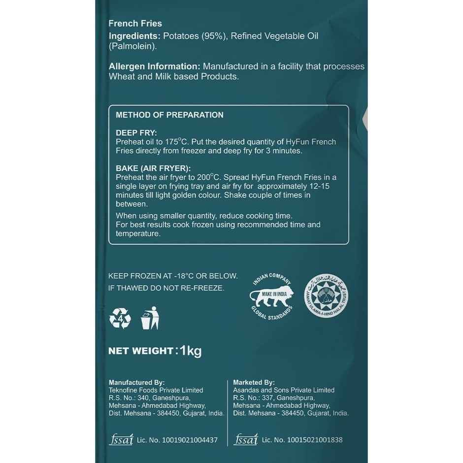 HyFun French Fries, Crispy & Long, Family Pack | Frozen