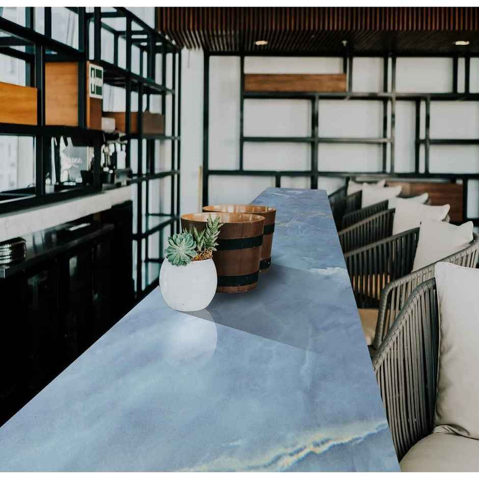 Perpetual Marble Stickers | DIY Peel & Stick Waterproof Wallpaper | 60 x 200Cm | Blue