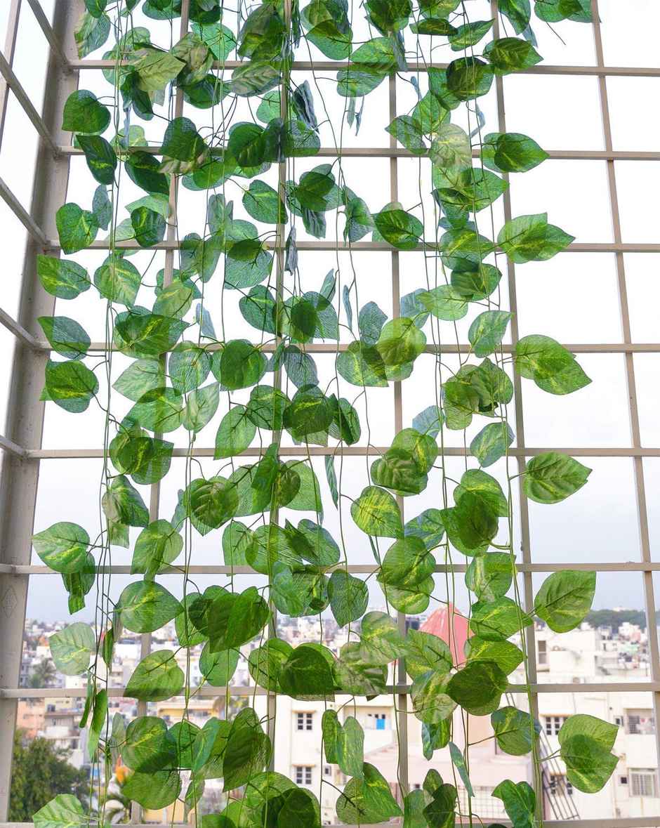 Go Hooked Artificial Plant Leaf Creepers | 8 Creepers 30 Leaves In 1 Creeper | 6 Foot Each | 8 Pack