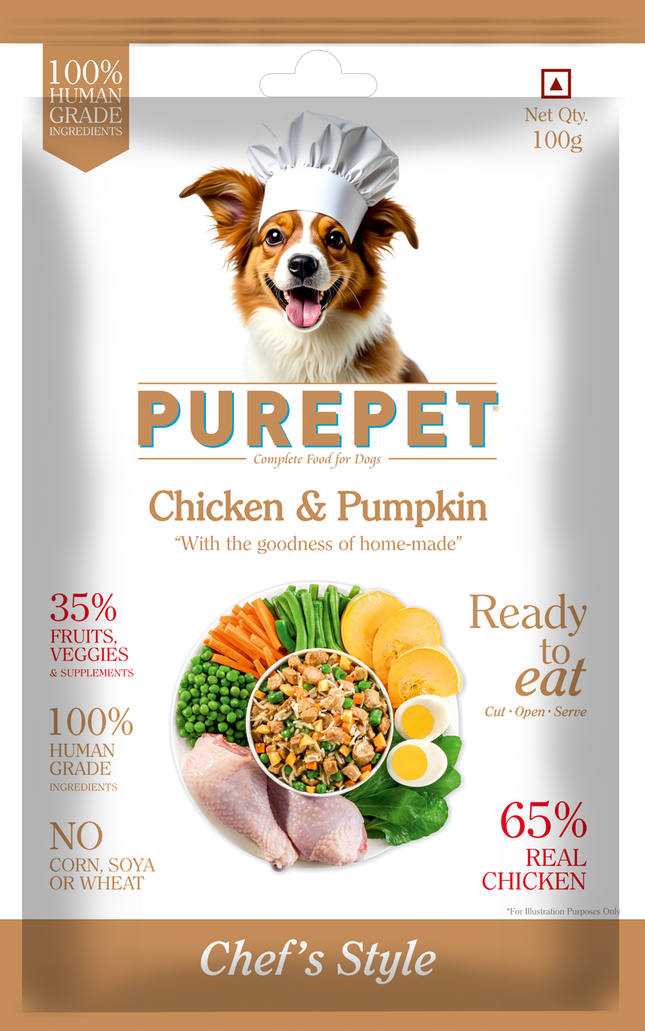 PurePet Chicken and Pumpkin Fresh Dog Food Sample