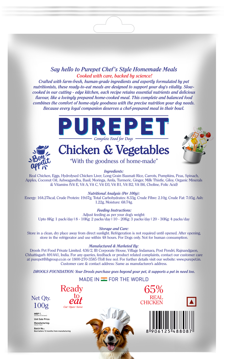 Purepet Fresh Wet Dog Food Day Meal Biryanis | High Protein No Preservatives