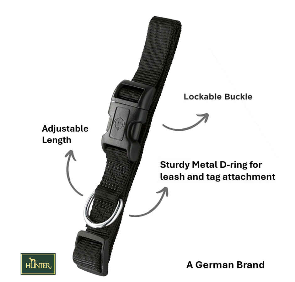 Hunter London Collar For Dog, Small, Black
