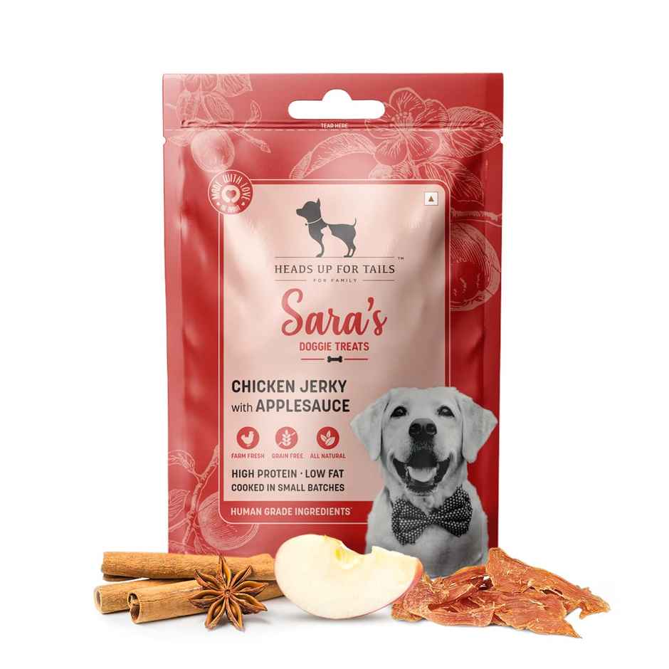 HUFT Sara's Chicken Jerky Treat With Apple Sauce Packet Combo