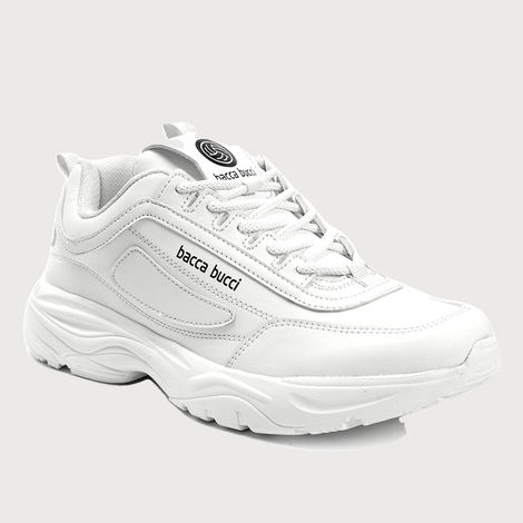 Bacca Bucci Afterburn Men's Urban Fashion Sneakers and Sports Shoes White | UK 6