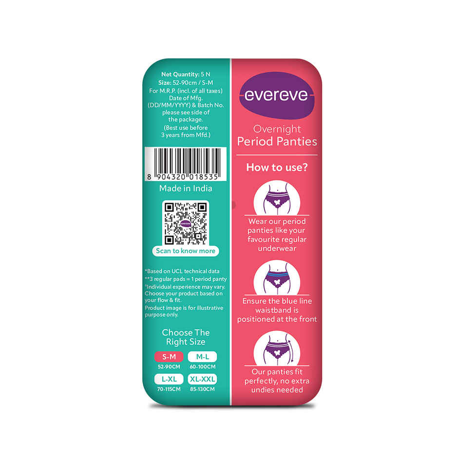 Evereve Overnight Disposable Period Panties | S-M