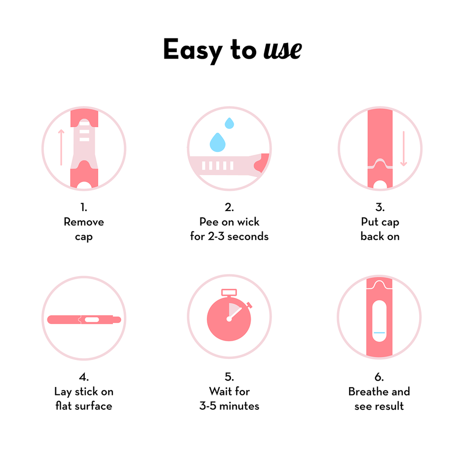 Plush Preg-Oh! Midstream Pregnancy Test Kits, Rapid One Step Home Test 99% Accuracy