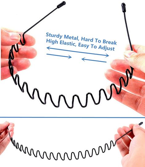 Se7En Metal Zig Zag Wavy Headband- Hair Band - Unisex