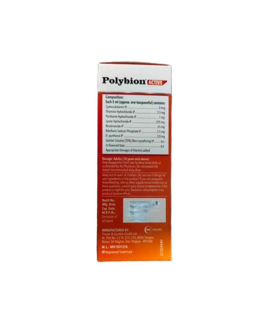 Polybion Active Mango Flavour Sugar Free Syrup