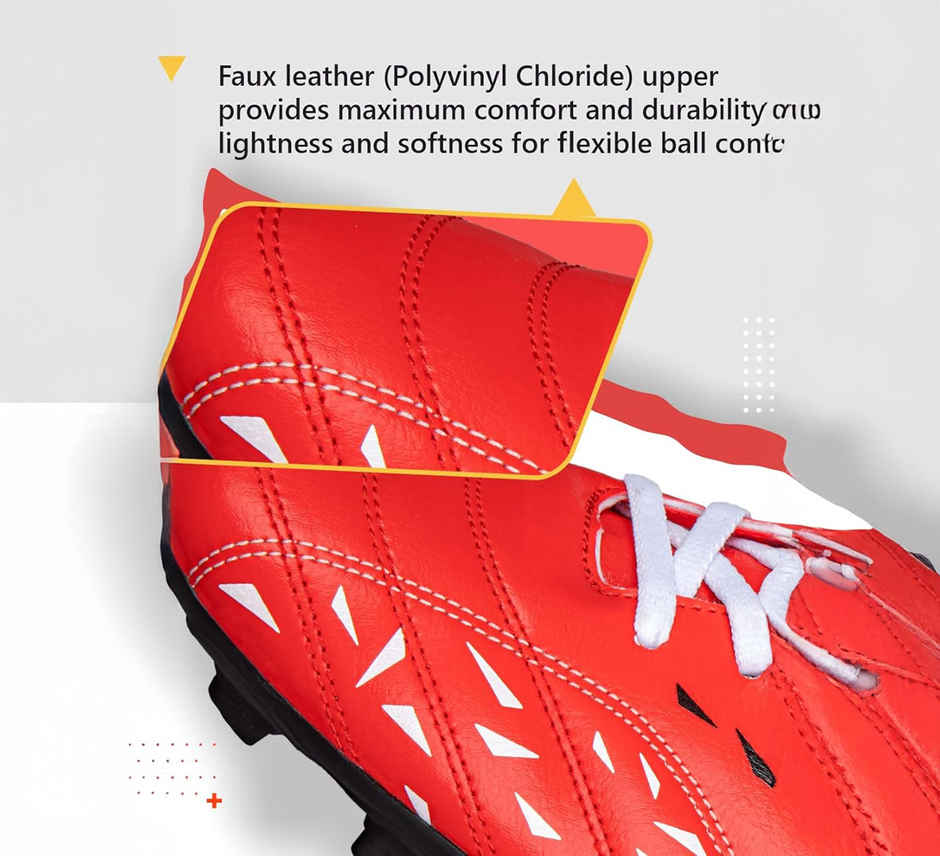 Vector X Titan Football Shoes For Mens Sports And Athletic | Red Size - 6